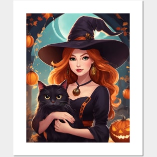 Halloween Witch Posters and Art